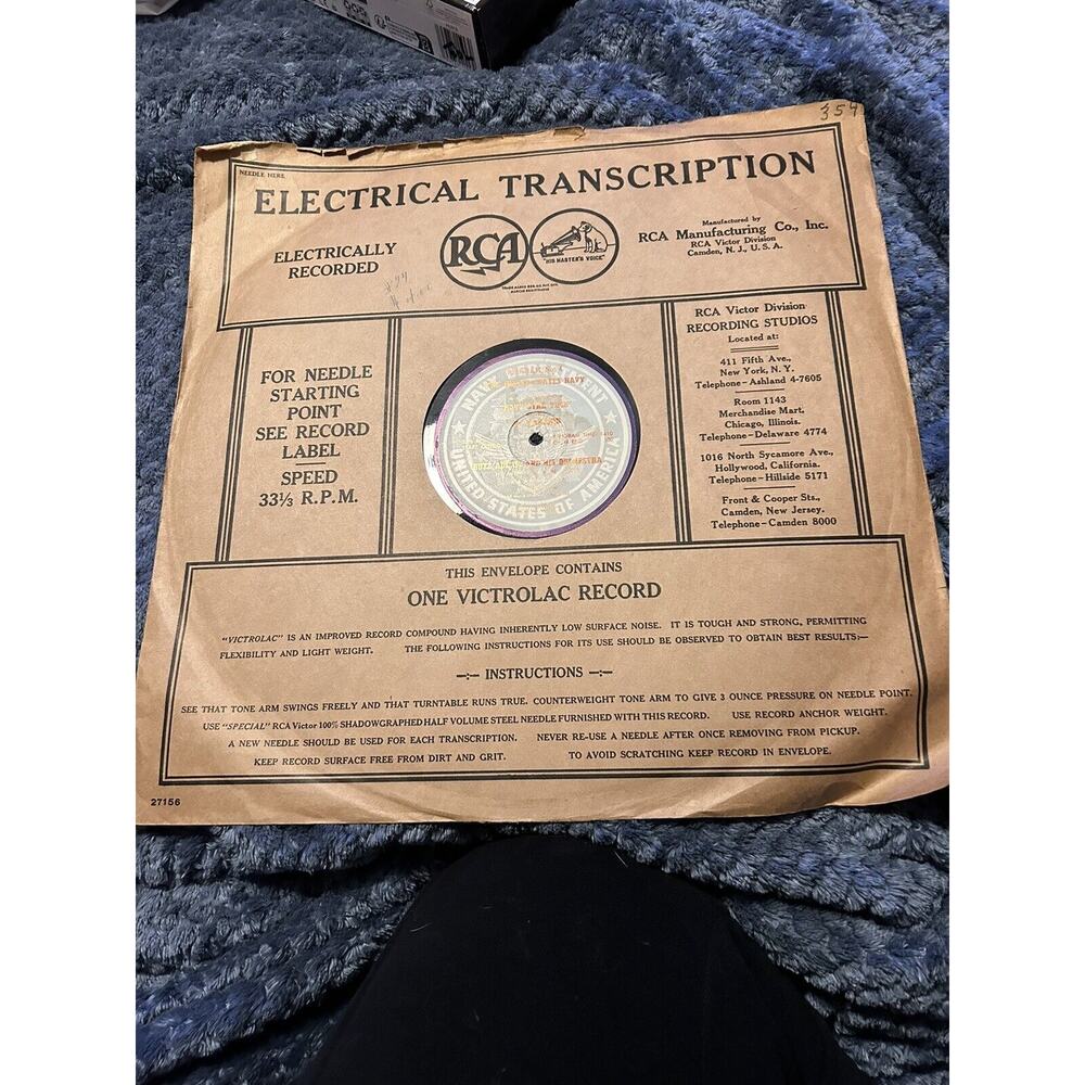 RCA Victoria’s Record 33 1/3 R.P.M.